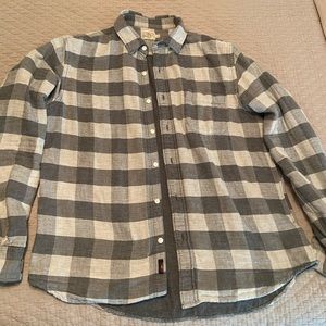 Faherty Men’s Flannel Checkered Button-down Shirt Large L